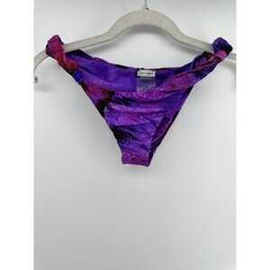 Lenny Niemeyer Adjustable Bikini Bottom Size L Purple Bloom NWT Made in Brazil